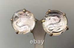 Vintage Mariquita Masterson Sterling Silver & Clear Glass Earrings
