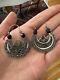 Vintage Mexican Oaxaca Sterling Silver 925 Filigree Black Glass Bird Motif