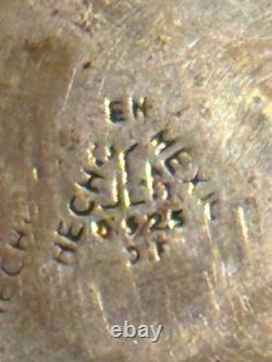 Vintage Mexican Sterling Silver Filigree Shot Glass Holders Set Of 4