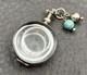 Vintage Mexican Sterling Silver Reversible Glass Double Photo Locket Pendant