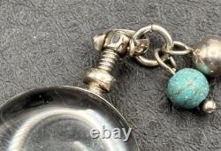 Vintage Mexican Sterling Silver Reversible Glass Double Photo Locket Pendant