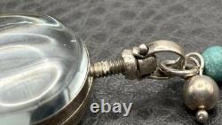 Vintage Mexican Sterling Silver Reversible Glass Double Photo Locket Pendant
