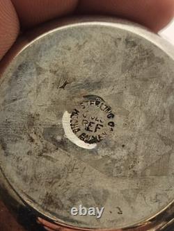 Vintage Mexico Sterling Silver Rose Trellis Overlay 7 Tall Drinking Glasses 89g