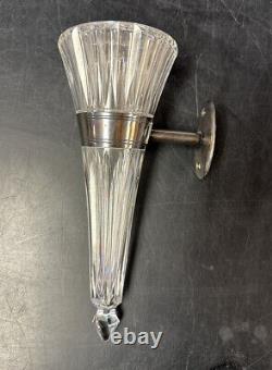 Vintage Model T Car Bud Flower Vase with Bracket Sterling Silver Cut Glass Flower
