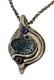 Vintage Modernist Abstract Sterling Silver Roman Glass Pendant Brooch Necklace
