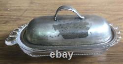 Vintage Prelude Sterling Silver and Glass Butter Dish X2-3