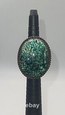 Vintage Rare Huge 925 STERLING SILVER 29.8 grams Glass Art Opal Ring Size 5