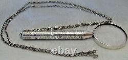 Vintage Rare Tiffany & Co. Sterling Silver Magnifying Glass Pendant Necklace