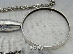 Vintage Rare Tiffany & Co. Sterling Silver Magnifying Glass Pendant Necklace