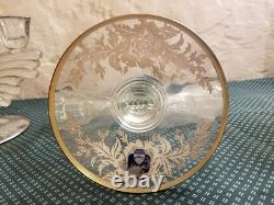 Vintage Rockwell Glass Sterling Silver Candelabra Candle Holders