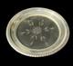Vintage Single Sterling Silver Rim Cut / Etched Glass Dish Plate
