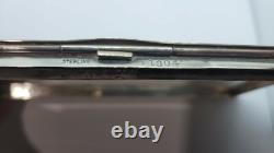 Vintage STERLING SILVER LID & GLASS DRESSER BOX, 6 5/8 x 3 3/4