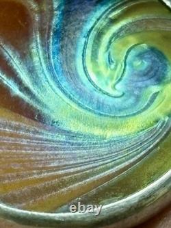 Vintage Signed Steven V Correia Sterling Silver Iridescent Art Glass Pendant