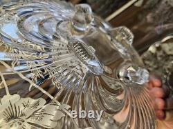 Vintage Silver City Flanders Poppy Sterling Silver Overlay Clear Glass Set Of 14