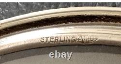 Vintage Solid Sterling And Glass Stamped Star 5 Plate