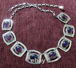 Vintage Sterling Dragons Breath Mexico Necklace 18.5 Inches