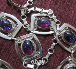 Vintage Sterling Dragons Breath Mexico Necklace 18.5 Inches