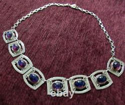 Vintage Sterling Dragons Breath Mexico Necklace 18.5 Inches