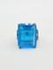 Vintage Sterling Silver 925 Large Blue Glass Rectangular Cocktail Ring Sz 7