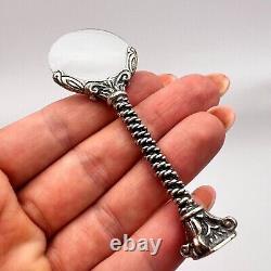 Vintage Sterling Silver 925 Magnifying Glass Loupe Marked Gift Souvenir Italy