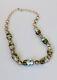 Vintage Sterling Silver 950 Dichroic Glass Bead Ball Necklace