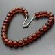 Vintage Sterling Silver Amber Glass Bead Necklace 16 Cognac