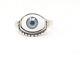 Vintage Sterling Silver Blue Eye Glass Eyeball Ring 8.5
