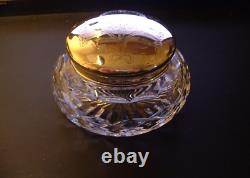 Vintage Sterling Silver & Cut Glass Large Dressing Jar! English Made! Beautiful