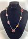 Vintage Sterling Silver Dichroic Art Glass Necklace