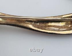 Vintage Sterling Silver & Glass Crown Saber Sword Design Pin Attrib Trifari
