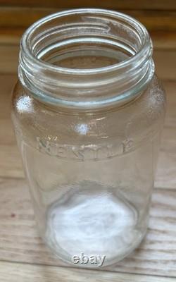 Vintage Sterling Silver Nestle Glass Pierced Floral 4 5/8 Jar 1920-1940