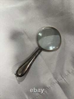 Vintage Sterling Silver Small Magnifying Glass Vintage Sterling Silver Small Magnifying Glass