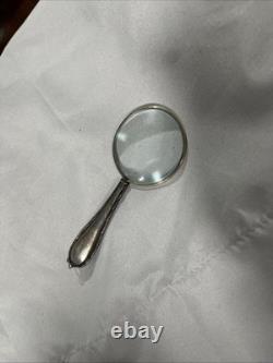 Vintage Sterling Silver Small Magnifying Glass