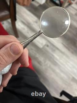 Vintage Sterling Silver Small Magnifying Glass