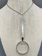 Vintage Sterling Silver Tiffany & Co Magnifying Glass Pendant Chain Necklace 30