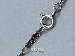 Vintage Sterling Silver Tiffany & Co Magnifying Glass Pendant Chain Necklace 30