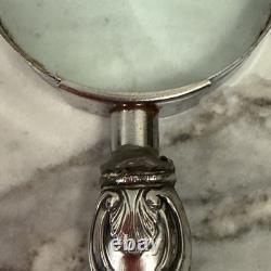 Vintage Sterling Silver Weighted Handle Magnifying Glass Palm Beach Estate Find