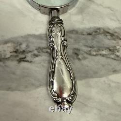 Vintage Sterling Silver Weighted Handle Magnifying Glass Palm Beach Estate Find