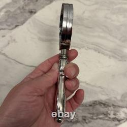 Vintage Sterling Silver Weighted Handle Magnifying Glass Palm Beach Estate Find