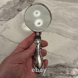 Vintage Sterling Silver Weighted Handle Magnifying Glass Palm Beach Estate Find