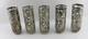Vintage Sterling Silver Wrapped Drinking Glass Mexico. 925 Silver Set Of 5 Jrs
