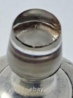 Vintage Sterling Silver and Glass Doorknob Bottle Stopper Hallmarked