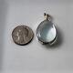 Vintage Style Antique Glass Sterling Silver Locket Pendant Pools Of Light