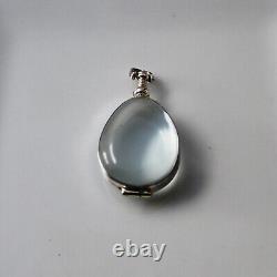 Vintage Style Antique Glass Sterling Silver Locket Pendant Pools of Light