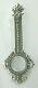 Vintage Style Sterling Silver Pendant Magnifying Glass Marcasite Hook Clasp 1.5