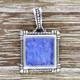 Vintage Tagliamonte Sterling Silver 925 Pendant Enhancer Carved Glass
