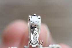 Vintage Tagliamonte Sterling Silver 925 Pendant Enhancer Carved Glass