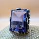 Vintage Taxco Sterling Silver Emerald Cut Purple Glass Brutalist Ring Size 5