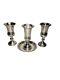 Vintage Three Judaica David Star Sterling Silver Goblet Shot Glass Kiddish Cup