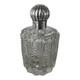 Vintage Victorian Sterling Silver Heavy Cut Glass Perfume Bottle